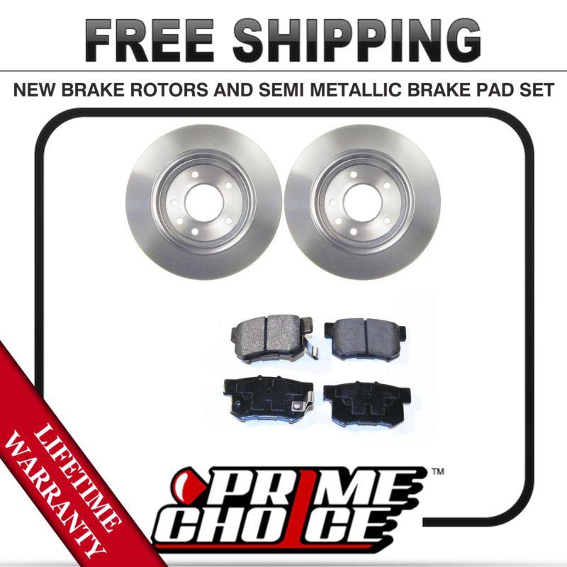 Rear kit (2) brake rotors and (1 set) premium brake pads with lifetime warranty