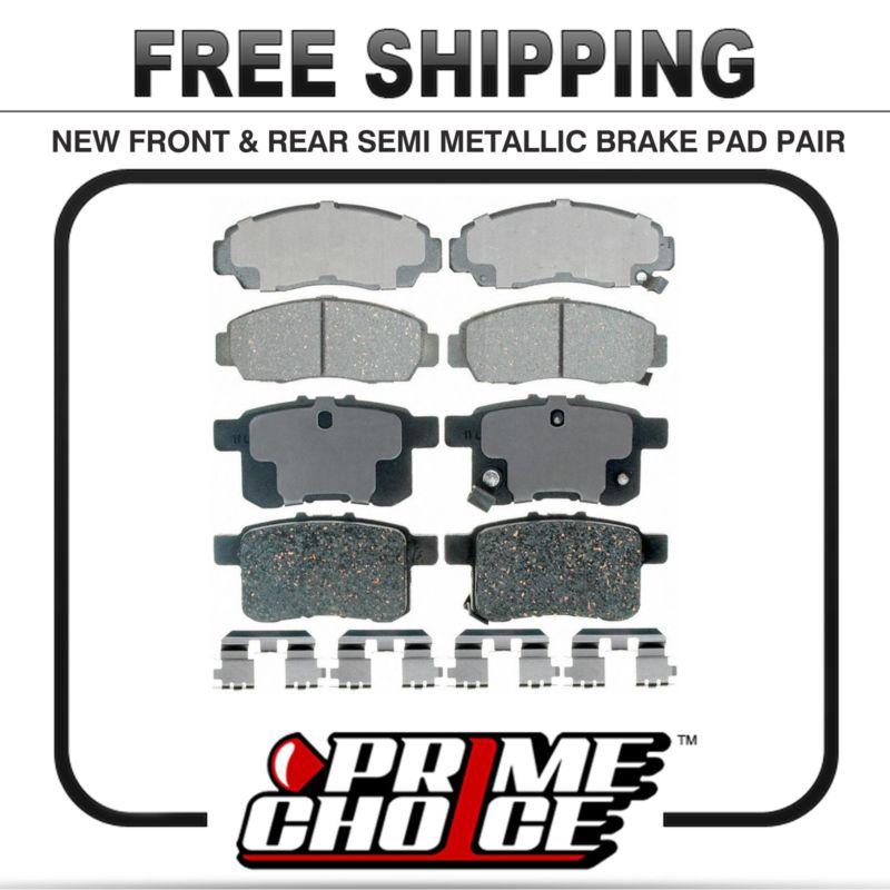 Premium front & rear metallic disc brake pads 2 full complete sets 4 pair 8 pads