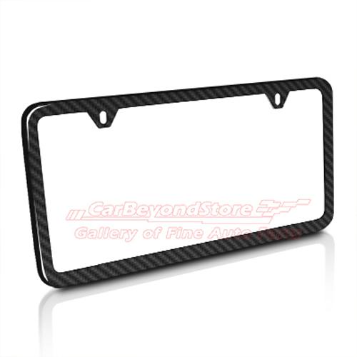 Slim style real carbon fiber 2 holes auto license plate frame, high-end product