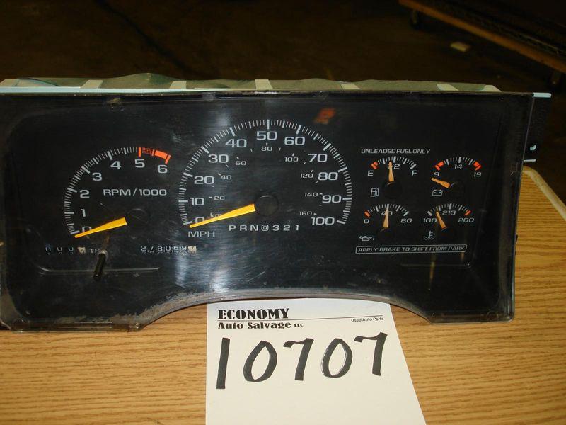 Chevrolet suburban 1500 speedometer us (mph), gasoline  95 96 97 98 99