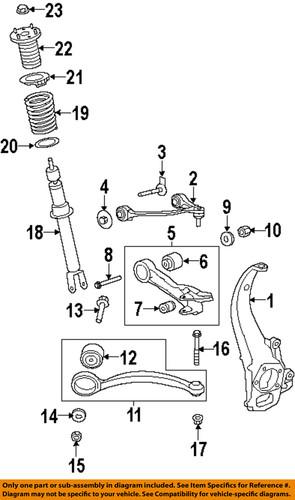 Jaguar oem c2z3376 front suspension-upper control arm nut