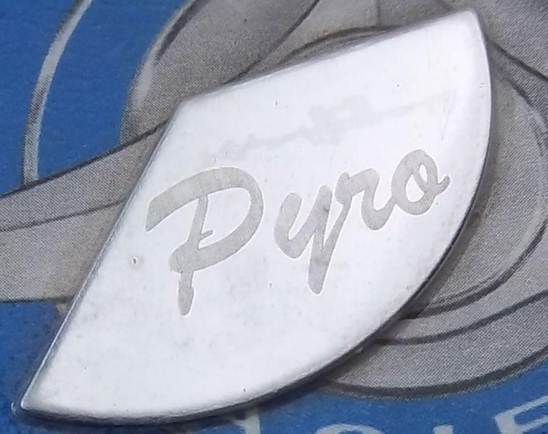 Gauge emblem pyrometer pyro stainless steel etched cursive letters for peterbilt