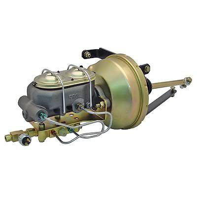 Classic performance power brake booster 11" dia steel gold cadmium chevy gmc ea