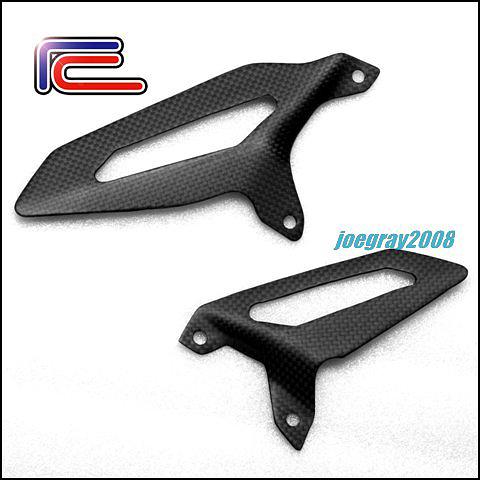 Rc matte carbon fiber heel guards plates ducati 1199 panigale s tricolore