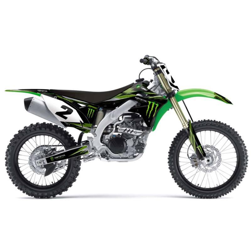 Factory effex monster energy full graphics kit w/ trim kx250f 06-08