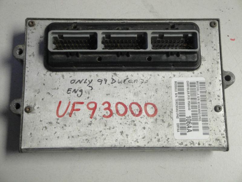 1999  dodge durango 4x4 5.2l  engine control computer ecu * 56040106aa *