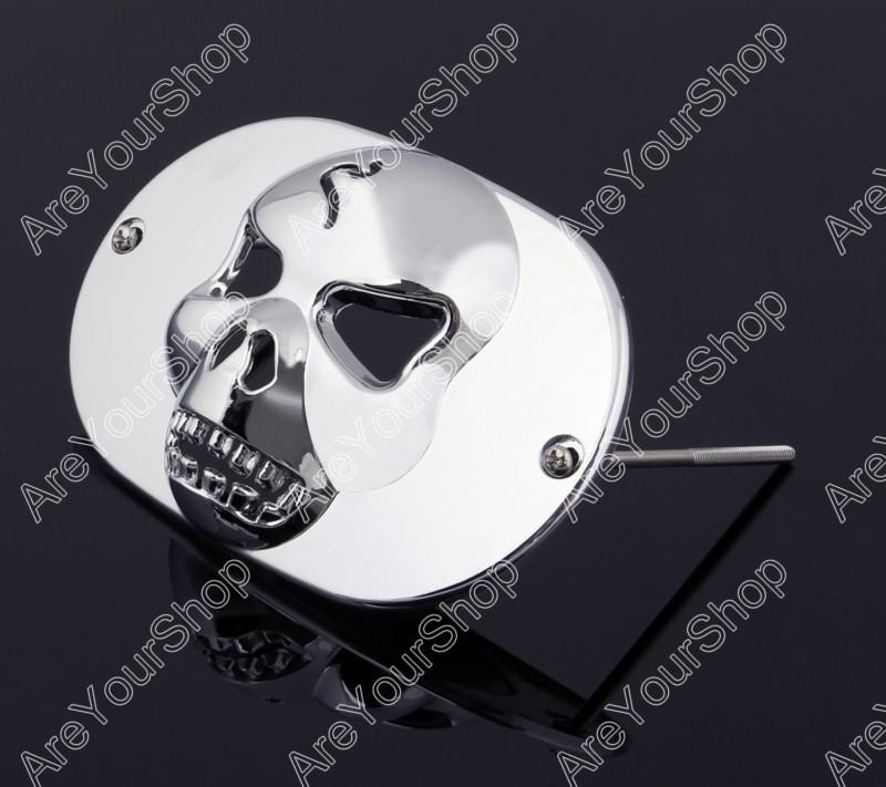 Skull cover chrome tail lamp collar skull cover for harley xl dyna flhrc flhtc