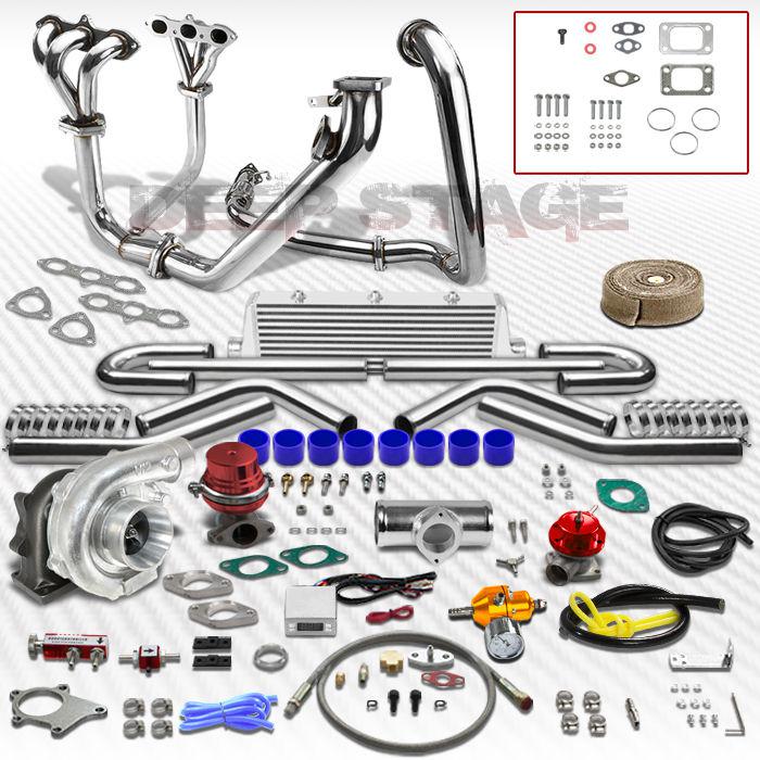 T04e t3t4 13pc turbo kit w/intercooler+wastegate+manifold accord v6 3.0 j30a1