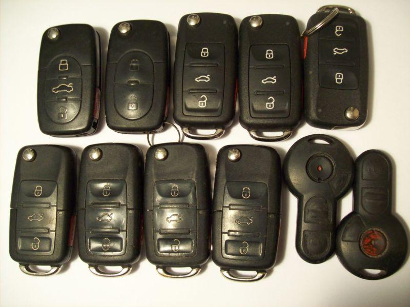 Lot of 11 volkswagen keyless entry remotes smart key fobs nbg92596263 nbg010180t