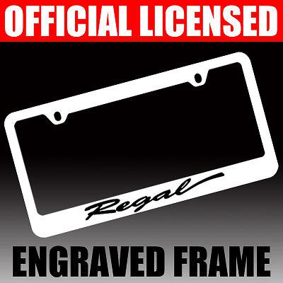 Buick *regal* chrome license plate frame tag *script*