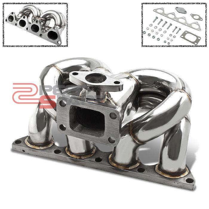 Civic b16/b18 t3 t3t4 turbo stainless ram horn manifold 38mm wastegate flange