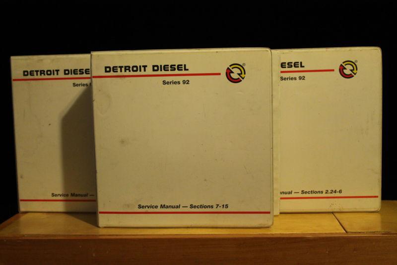 3-volume  detroit diesel series 92 engines factory service shop overhaul manual