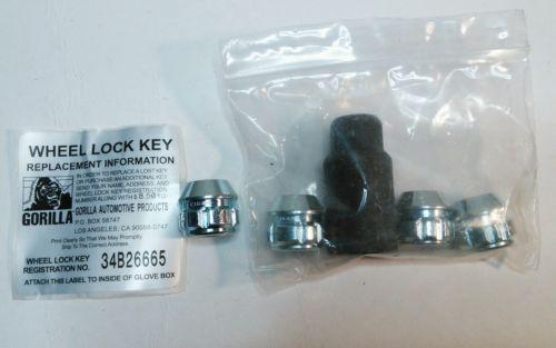 4 lock gorilla wheels rims mag lug nuts 12 x 1.5 