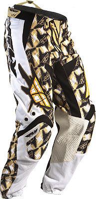 Fly racing kinetic pants - size 32 - white / gold - free shipping - brand new!