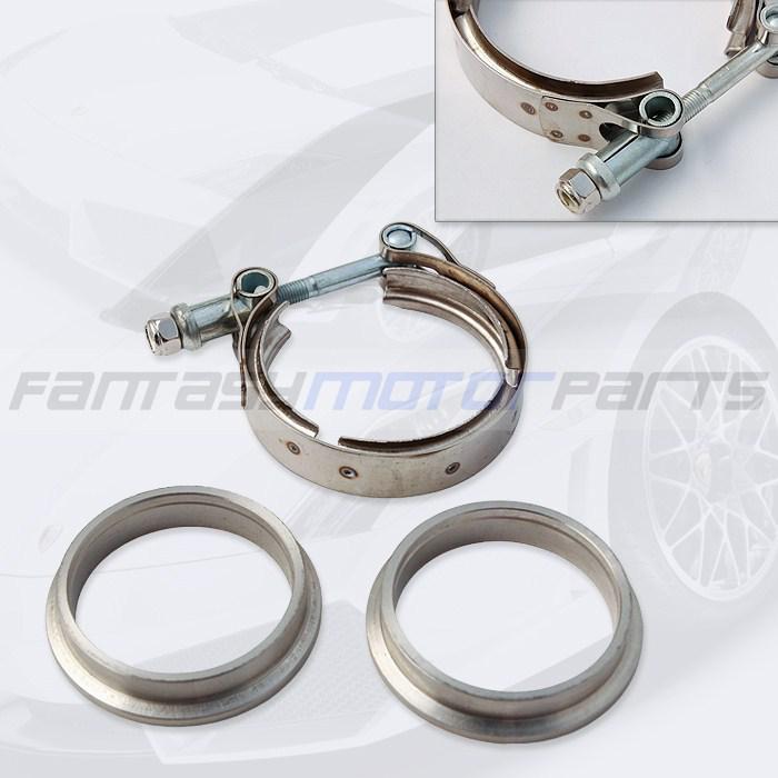 Universal 3.0'' stainless steel v-band clamp flange turbo header downpipe pipe