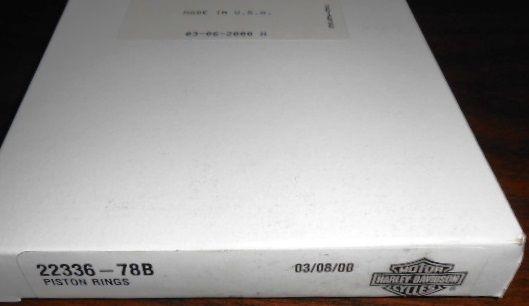 Harley davidson oem piston ring set .020 1976-83 shovelhead big twin 22336-78b 