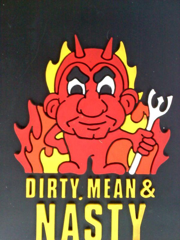 Dirty mean and nasty red devil mud flaps mud guards ford chevy toyota ? 12 x 18