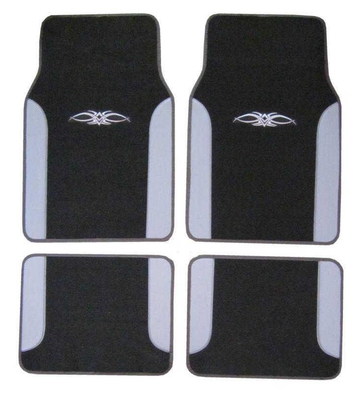 Cpr racing grey black car truck suv fearsome embroidered universal floor mats m