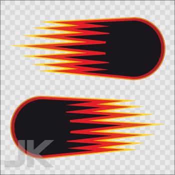 Decals sticker flame car parts motors flames fire racing body tuning 0500 kaaz7