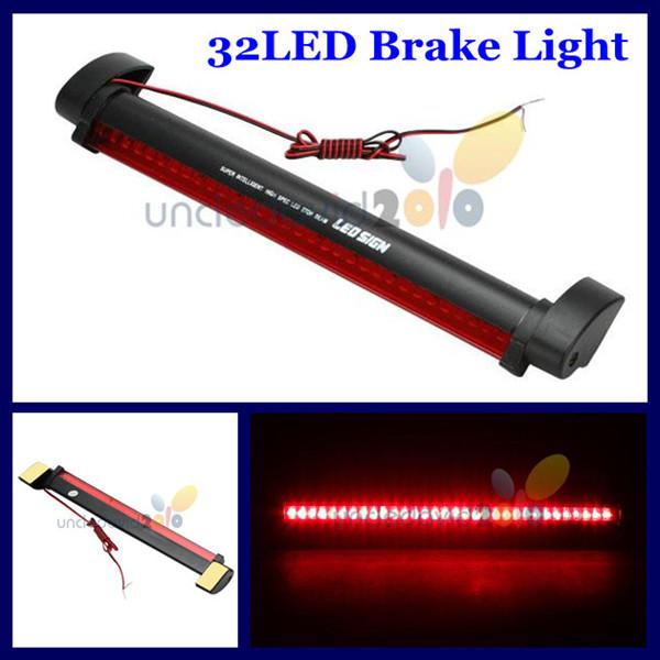 32 red led car third 3rd brake light bar rear stop tail lamp self adhensive