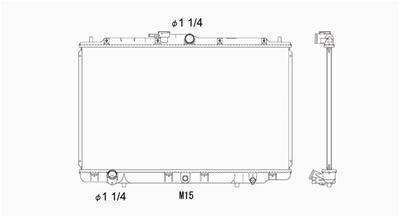 Sherman 92375r radiator fits acura tl