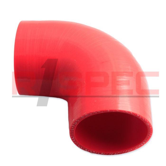 Universal 76mm 3.0'' 3 ply 90 degree red silicone hose coupler intercooler inlet