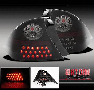 01-03 honda civic 2dr led tail brake lights black/smoke