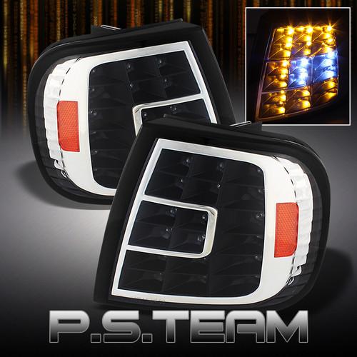 97-02 f150/expedition black led corner signal lights lamps pair left+right set