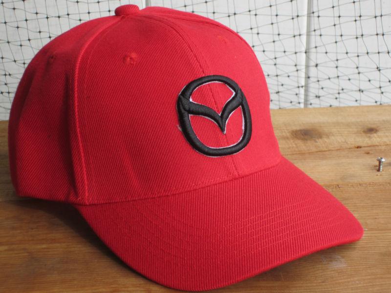 New nwt mazda logo red baseball golf fishing driving hat cap lid automobile car