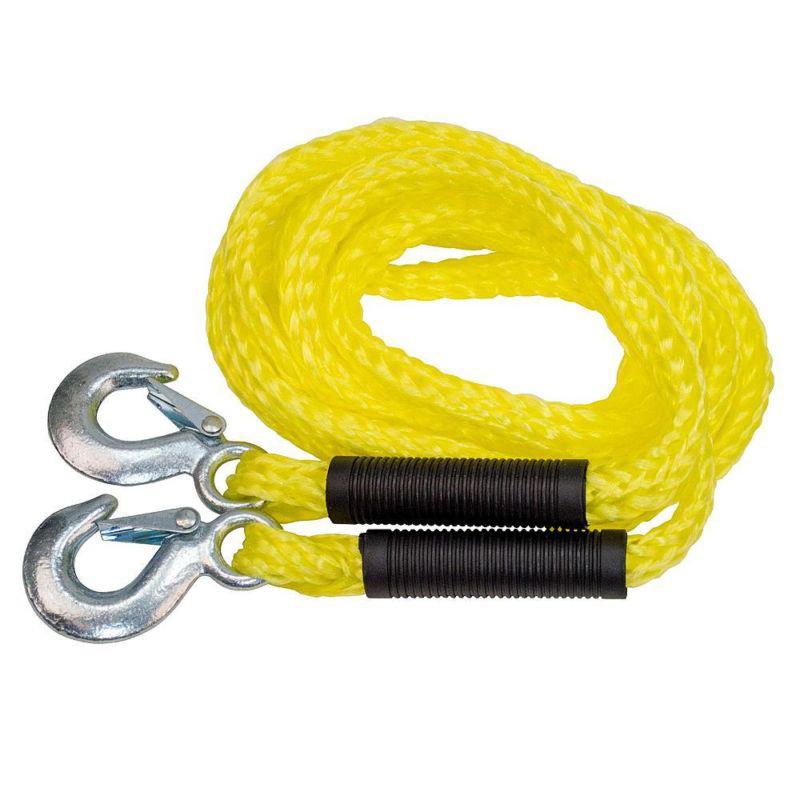2 pack car towing rope tow cable with hooks 4400lb heavy duty 3/4" x 14'