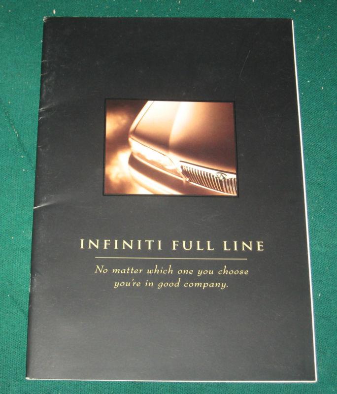 1995 infiniti full line sales brochure; q45; j30; g20; 26 pgs