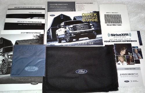 2013 ford f150 truck owner’s manual set