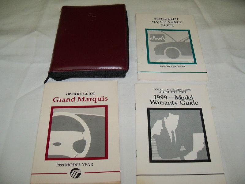 1997 mercury grand marquis owner manual 5/pc.set & red mercury zippered case