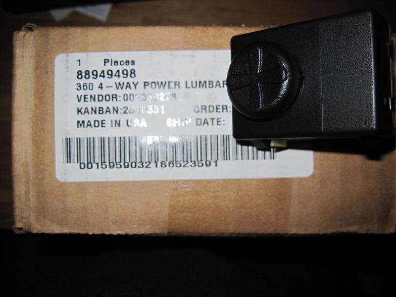 New gm 4 way power lumbar switch #88949498