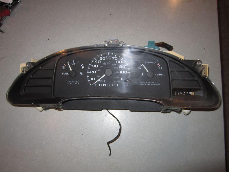 1995 chevrolet cavalier speedometer instrument cluster w/o tach oem 2.2l m/t