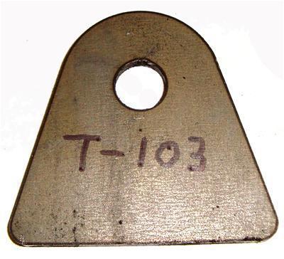 M.o.r.e. chassis mounting tab steel .188" thick 2.625" len .562" bolt hole size