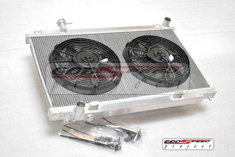 Godspeed 03 04 05 06 350z z33 aluminum radiator + fan