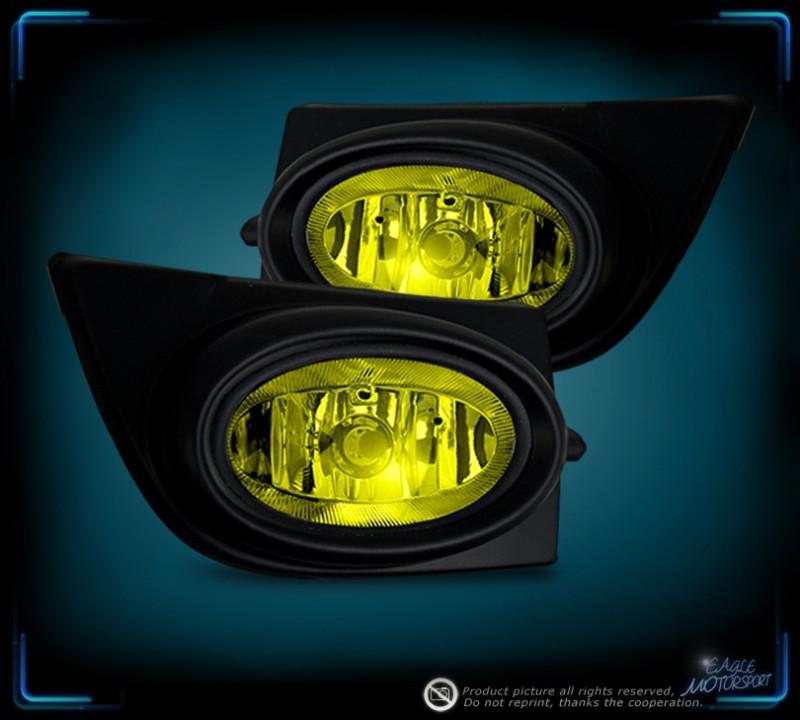 2006-2008 honda civic 4dr sedan yellow lens fog lights driving lamps assembly