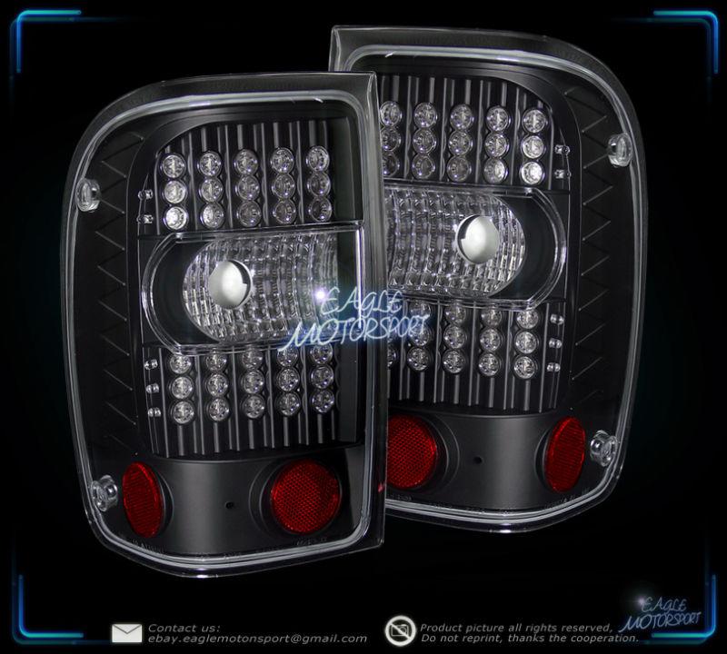 2001-2009 ford ranger led black blk tail lights left right side rear lamps