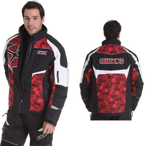 Snowmobile ckx x-tronic jacket men snow coat men large black/red waterproof