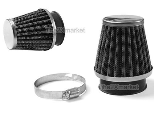 2 x air filter 38-39-40mm chrom cone power scooter motorcycle replacement new