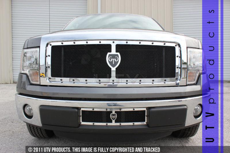 2013 ford f150 upper & bumper gtg design studded mesh grille all f-150's except