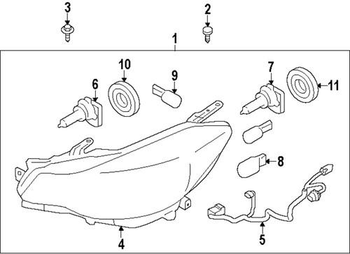 Subaru oem 84001fj080 headlight-headlamp assembly