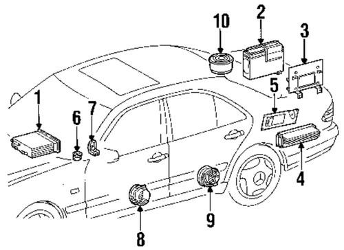 Mercedes-benz-mb oem 2108203714 sound system-cd changer bracket