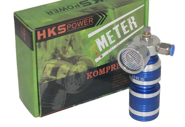 Hks air intake fuel gas saver oil gauge compressor accelerator performance blue