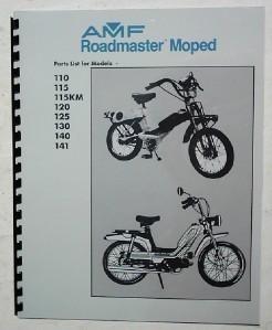 Amf roadmaster moped parts manual - 8 models