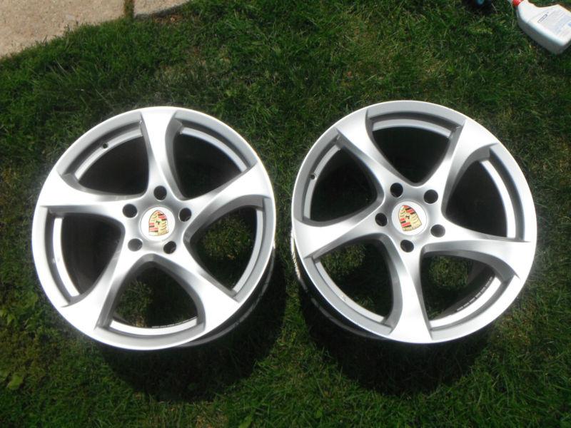 2 excellent 19" porsche sport edition turbo twist 19" alloy wheels 5x130 19x11