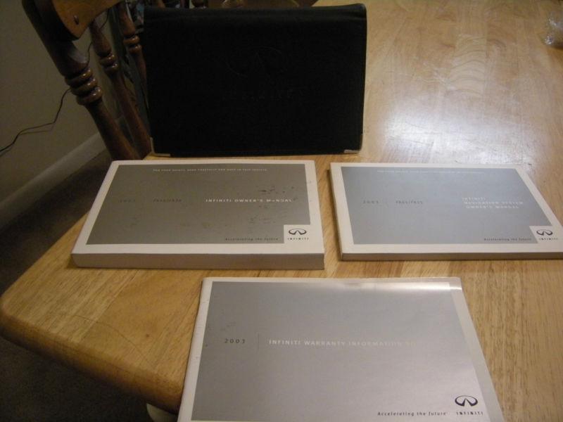 03 2003 infiniti fx45 fx35 owner's owners manual with case