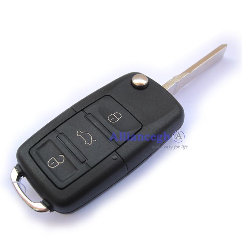 Folding flip key shell for volkswagen beetle jetta passat golf polo bora 3button