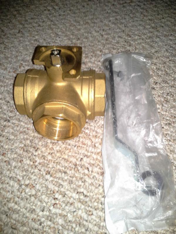 Rb company 3 way female ball valve- brass